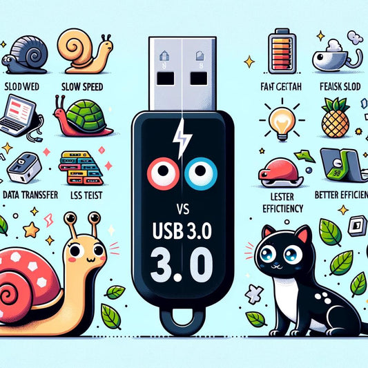 The difference between USB 2.0 and USB 3.0