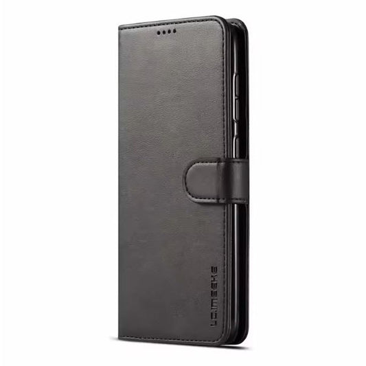 Huawei P40 leather phone case in black