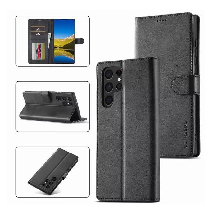 Magnetic clasp leather cover for Samsung Ultra
