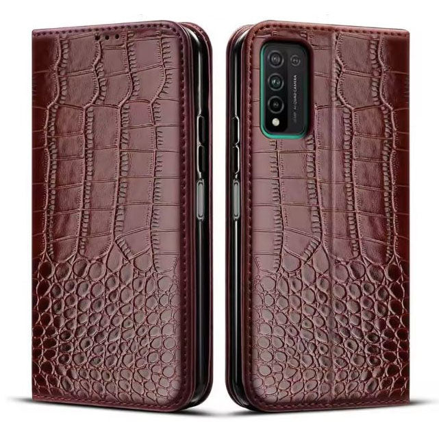 Dark Brown Leather Huawei Honor 10X Lite Case