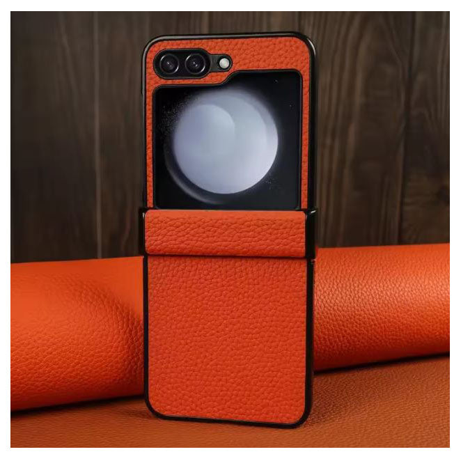 Genuine leather Z Flip 6 phone protector