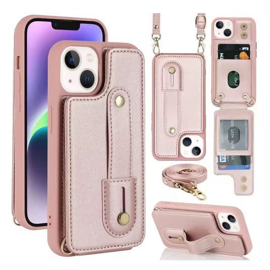 HQBBRO iPhone SE (2nd Gen) leather case with card pocket