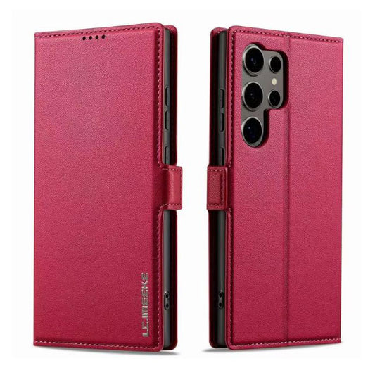 S20 FE leather case with card slot and cash pocket