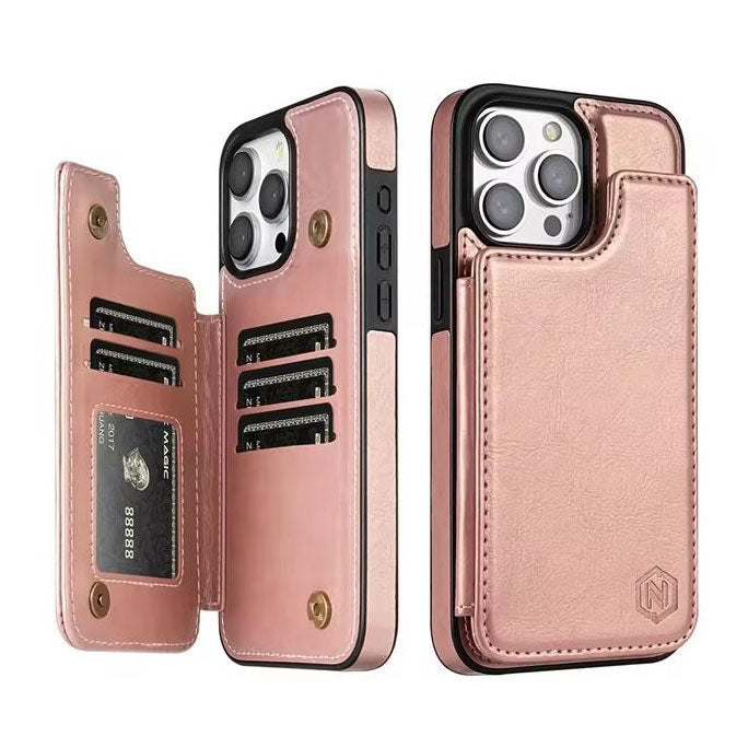 Cacash leather iPhone 11 case blue with stand