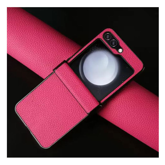 Lightweight leather case for Z Flip 6