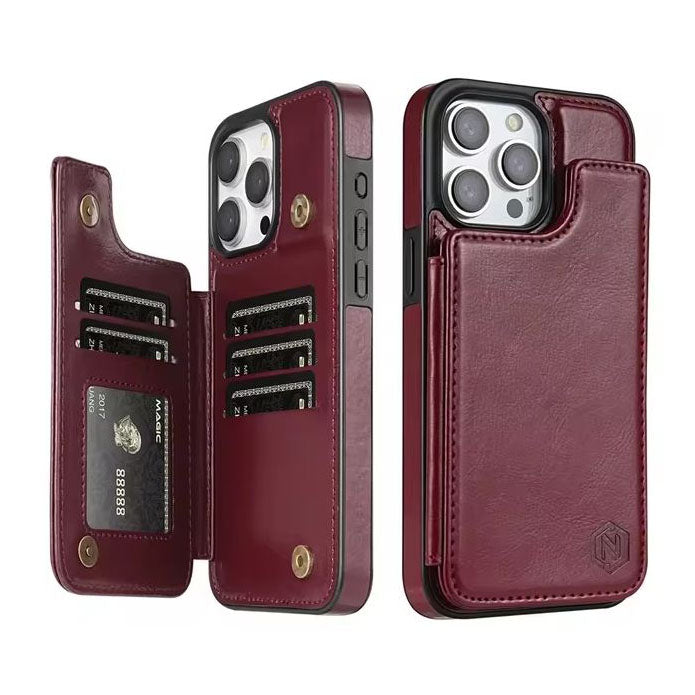Fashionable iPhone 15 Pro leather case in multiple colours