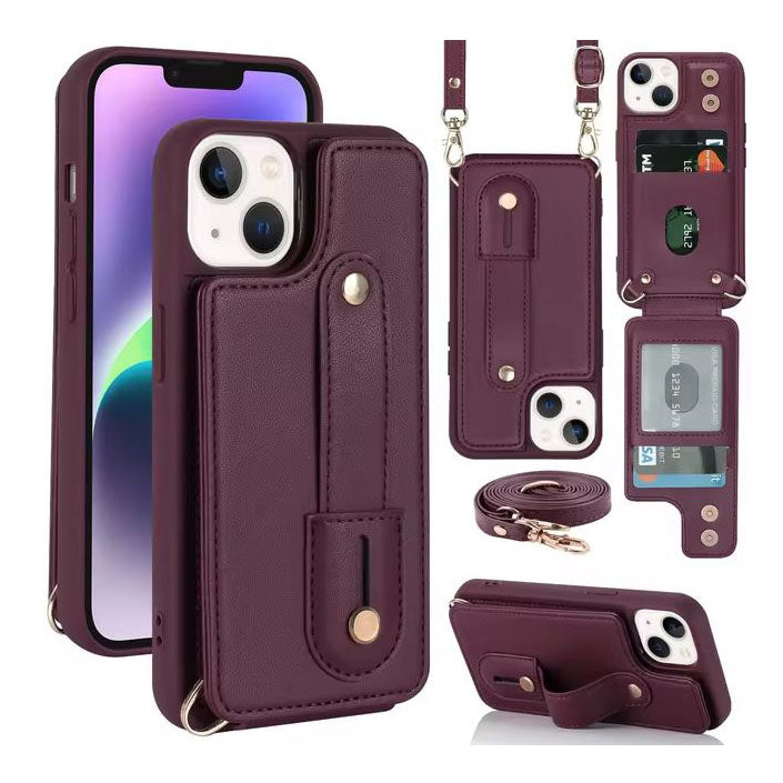 HQBBRO iPhone SE (2nd Gen) leather case with card pocket