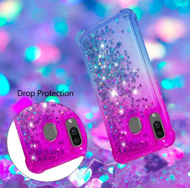 Blue quicksand case for Galaxy A14 5G