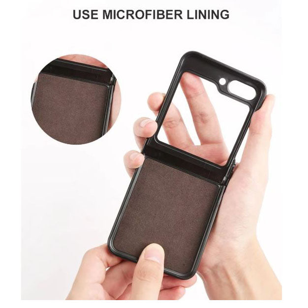Genuine leather Z Flip 6 phone protector