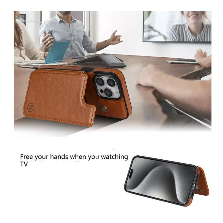 Cacash iPhone 11 RFID blocking leather case