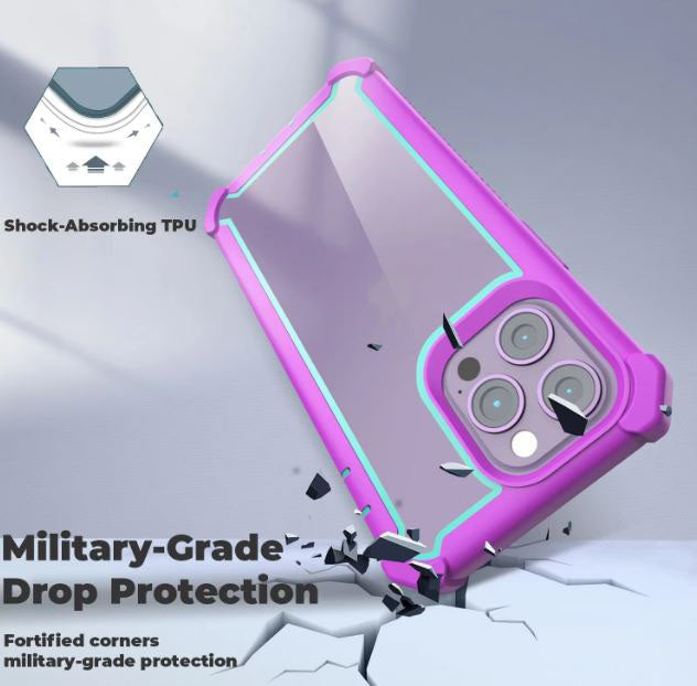 Purple shock-absorbing bumper case for iPhone 11 Pro Max