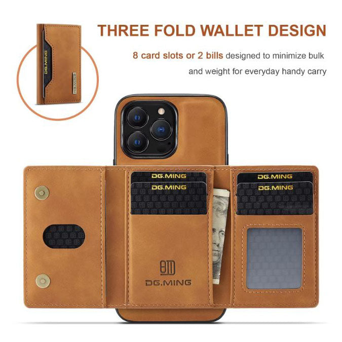 iPhone SE 3rd Gen wallet case in red leather