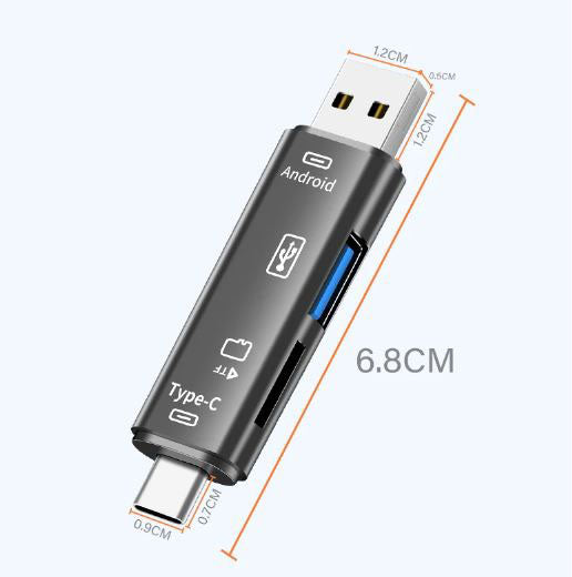 Compact Jaster USB-C and SD card reader