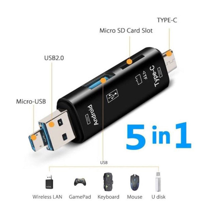 Jaster memory card reader with USB and TF compatibility