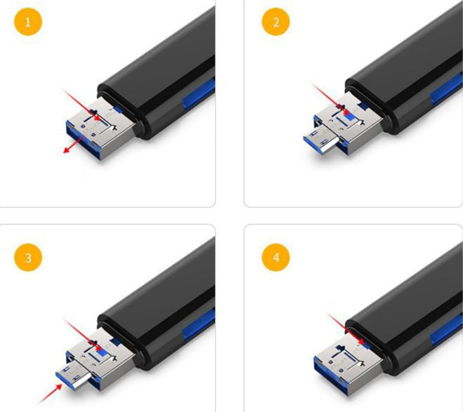 High-speed USB 2.0 Jaster memory card reader