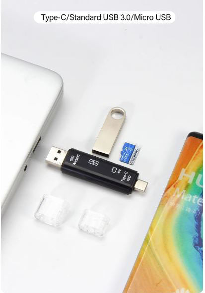 Jaster portable SD and memory card reader in black