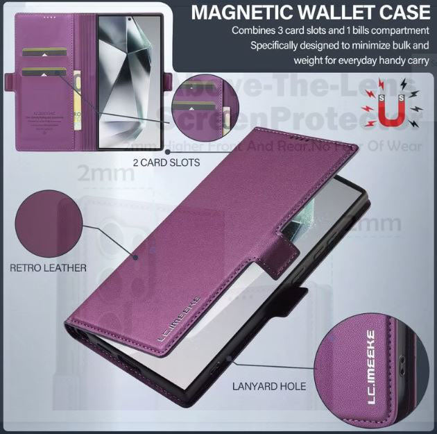 Samsung Galaxy S20 FE wallet leather case blue