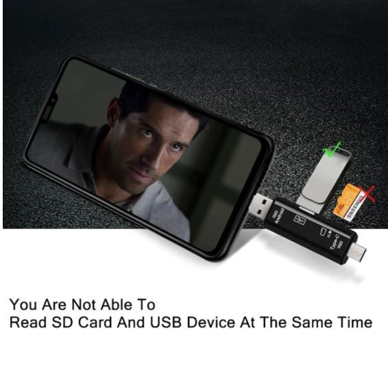 Multi-card reader by Jaster with USB-C connection