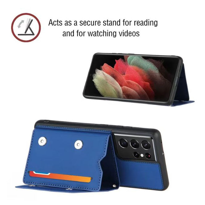 Samsung A34 leather cover with card slots