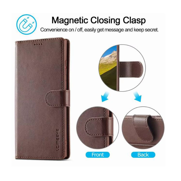 Black leather case for Samsung Galaxy S22 Ultra