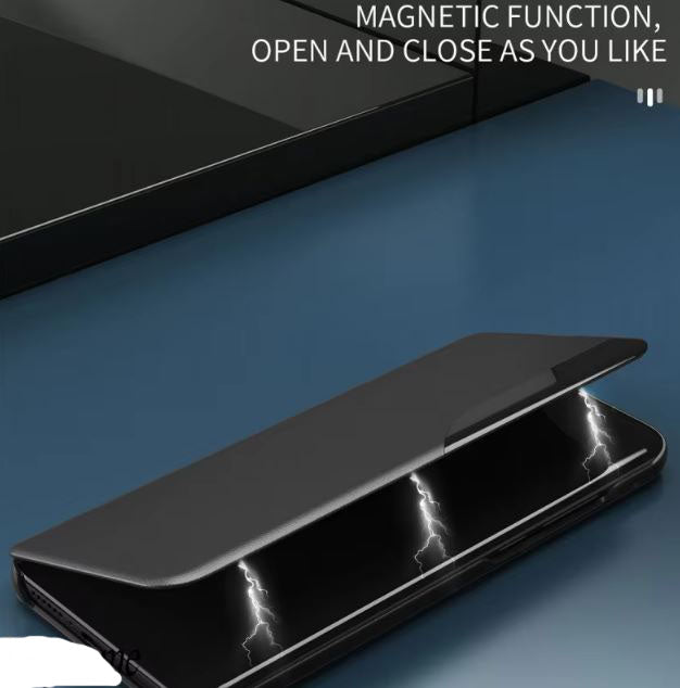 Lightweight silicone leather phone case for Samsung.