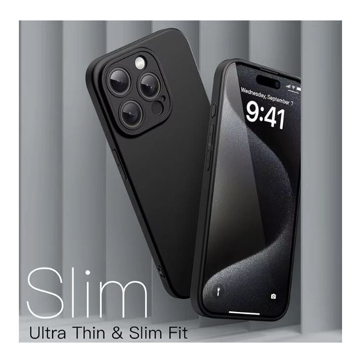 Durable black iPhone 13 Pro Max silicone cover
