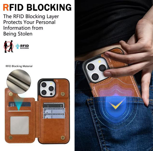 Stand function iPhone 15 Plus cover with magnetic flip