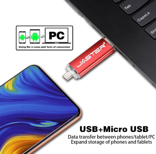 Dual interface USB-C and USB-A memory stick