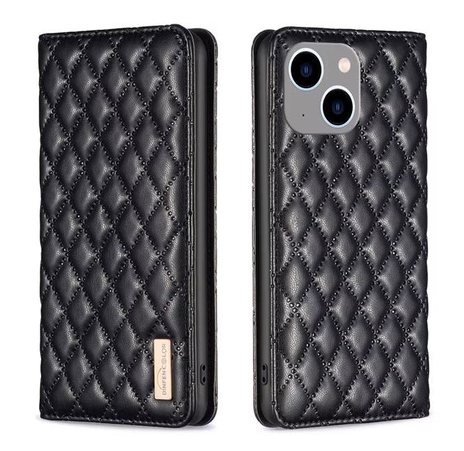 Black iPhone SE (3rd Gen) leather flip stand case
