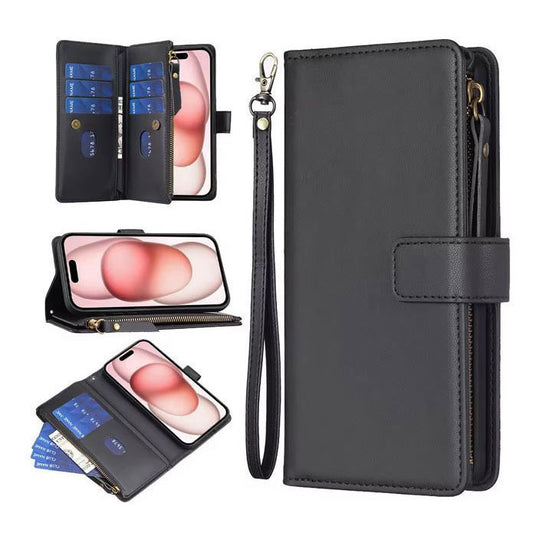 iPhone 11 leather case for full protection and storage
