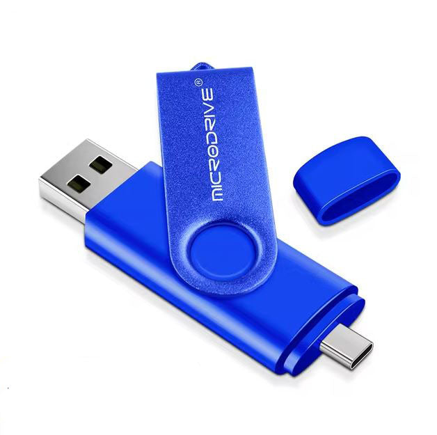 Portable memory stick for mobile devices in blue