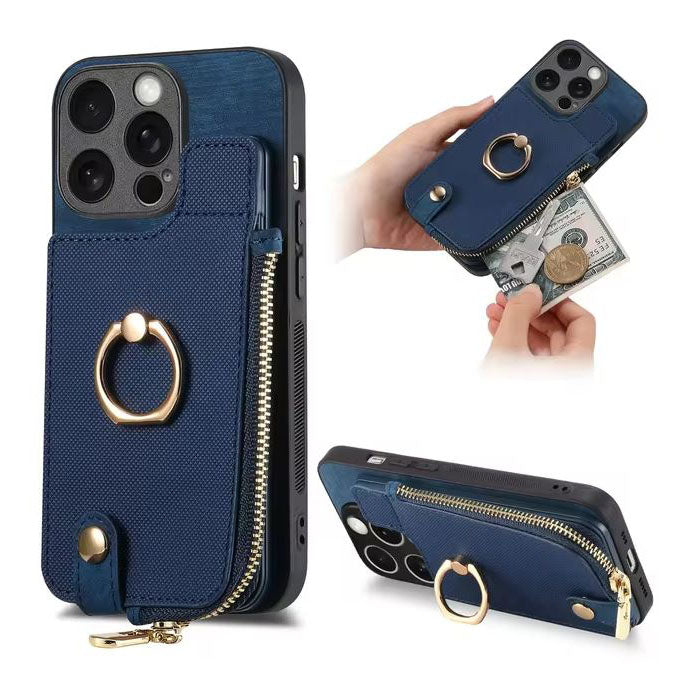 Blue leather cover for iPhone SE (3rd Gen)
