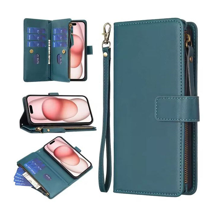 iPhone 15 Plus leather wallet case
