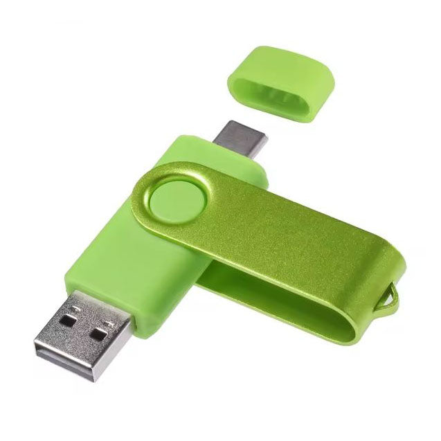 Dual connector USB-A USB-C flash drive