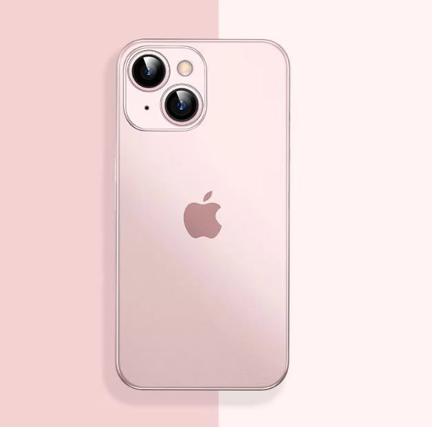 Pink iPhone 13 silicone cover for sleek design
