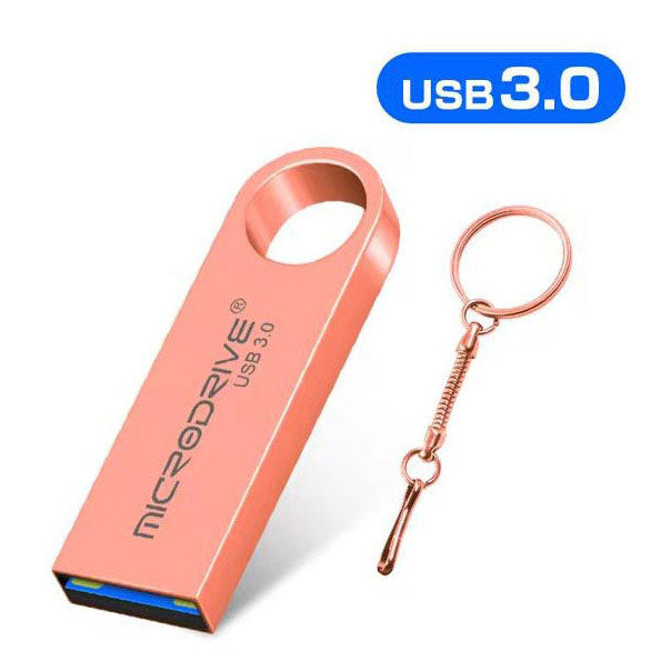 Portable 128GB USB stick in pink