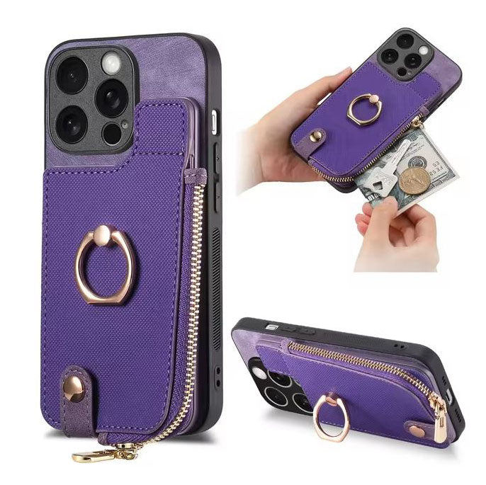 Purple iPhone SE (3rd Gen) leather case
