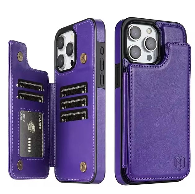 Durable synthetic leather iPhone 15 cover
