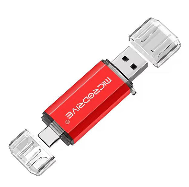 4GB Microdrive USB Stick in red