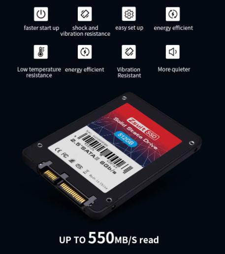 Internal ZSuit SSD with 512GB storage