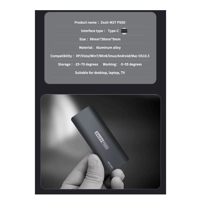 Portable SSD drive with USB-C connection