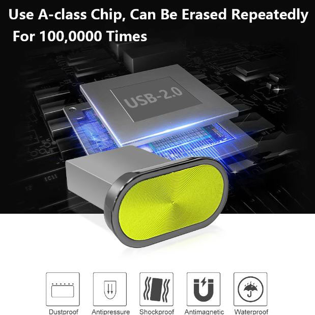 Compact micro-USB memory stick in various colours