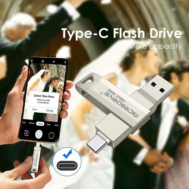 Waterproof metal flash disk drive 128GB