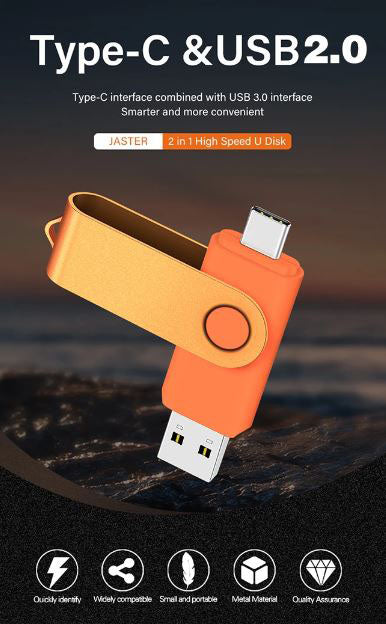 High-speed 64GB USB 2.0 flash drive