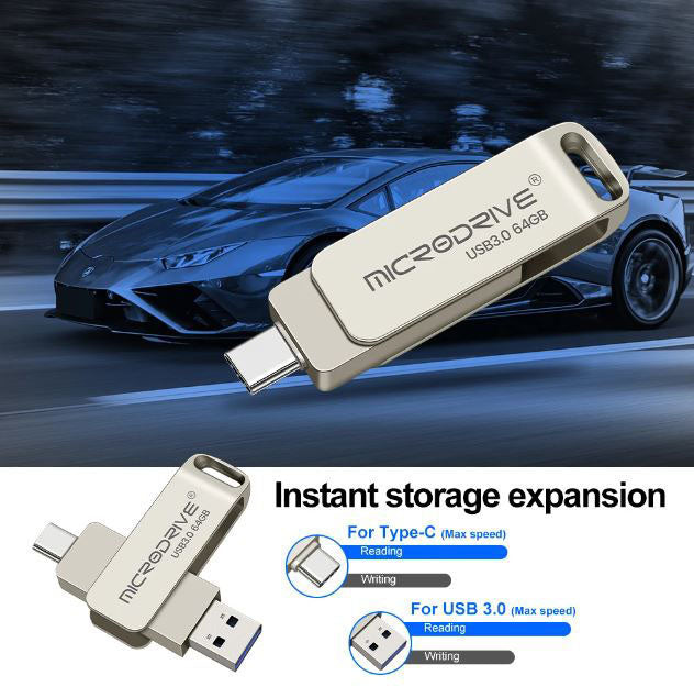 Dual connector USB-C USB-A drive