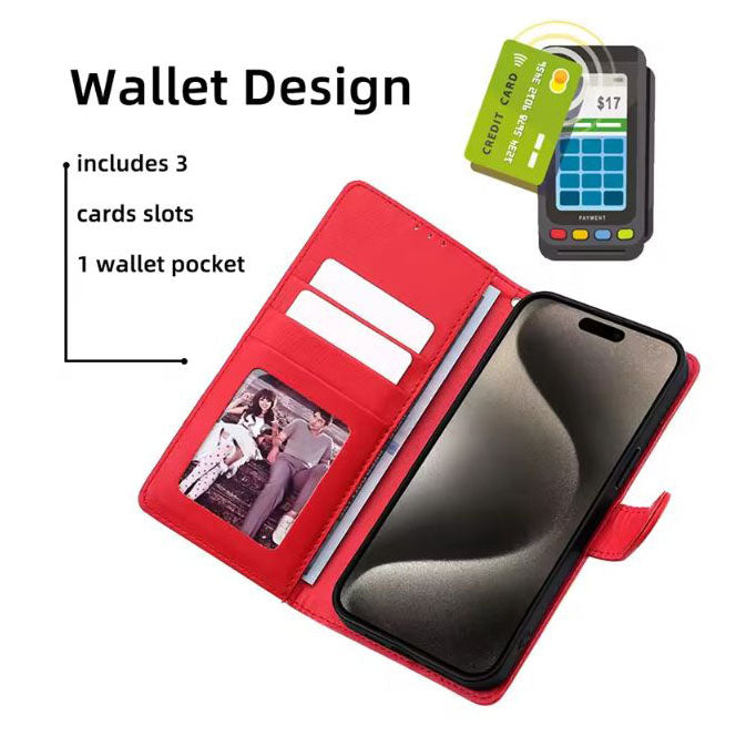 Honor X6A magnetic leather cover with card slots
