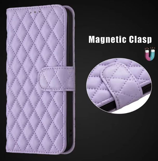 iPhone 11 Pro Max case with magnetic closure and card storage
