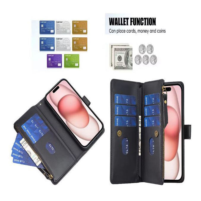 Protective leather case for iPhone 11 Pro with card slots
