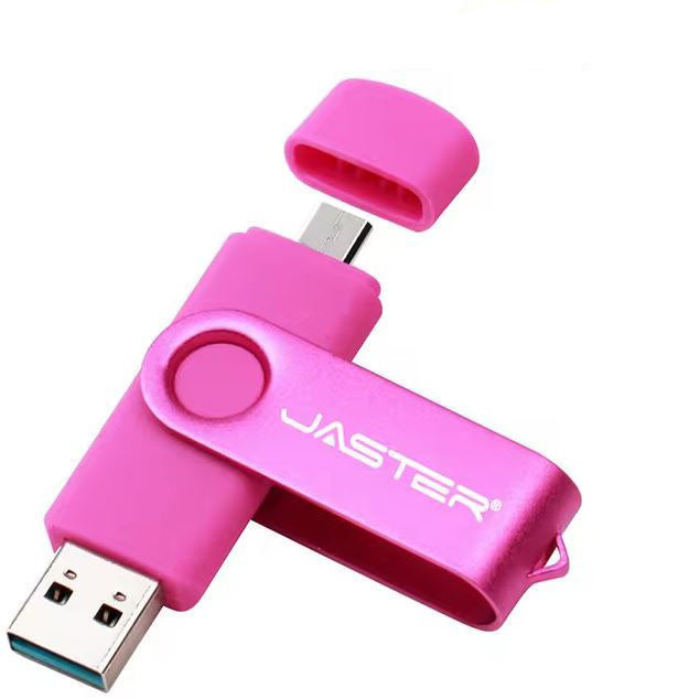 Plug and play USB flash drive with USB-A and USB-C