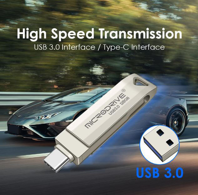 Microdrive USB stick with USB-C and USB-A